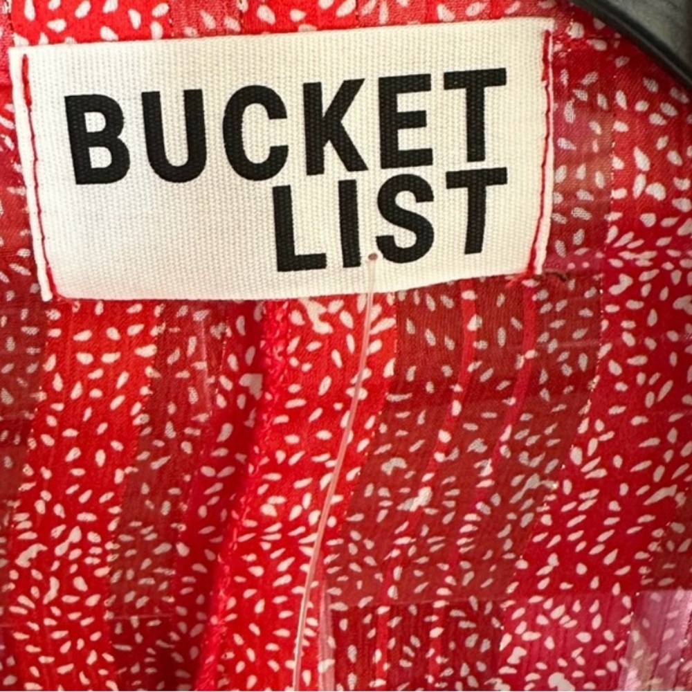 Nwot - Bucket List Shimmery Butterfly Button Down… - image 3